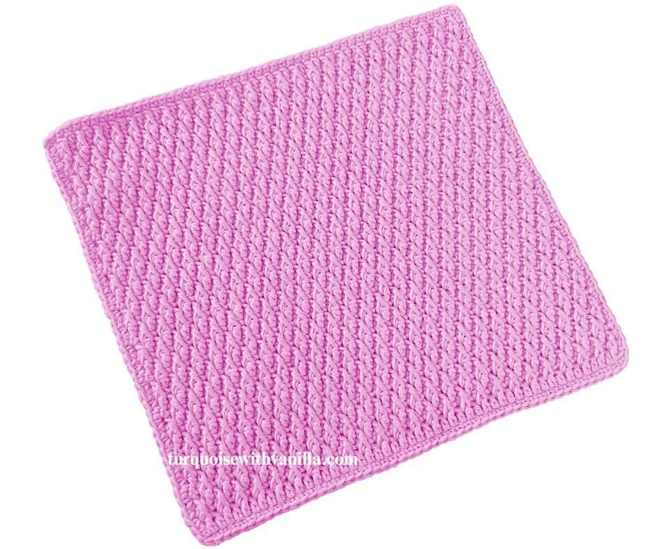 alpine stitch dishcloth