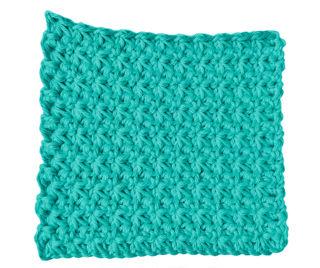 How to crochet the Trinity stitch Turquoise with vanilla