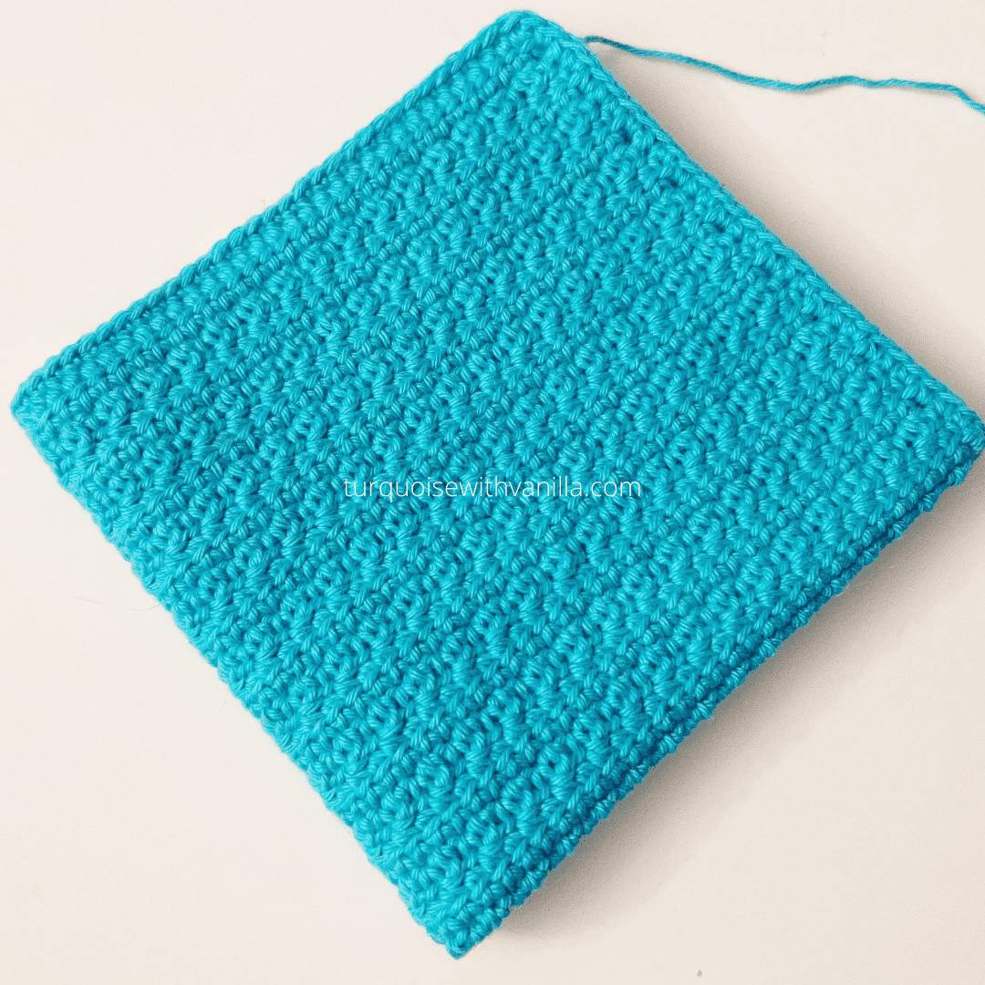 Crochet dish wash cloth set - Turquoise with Vanilla