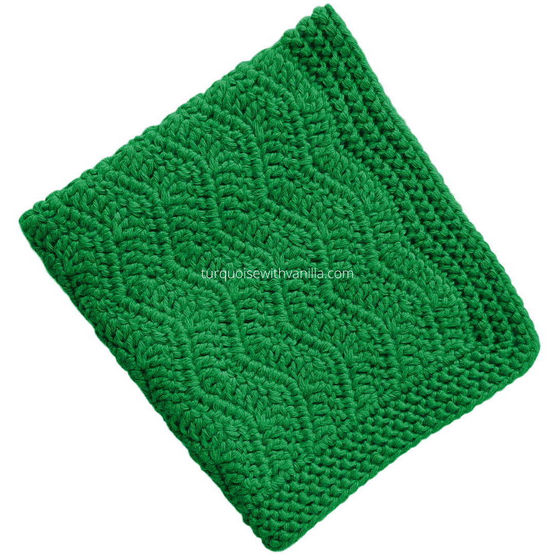 chevron crochet dishcloth